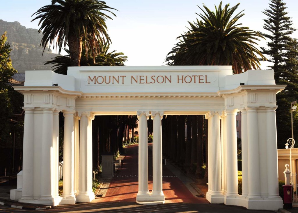 The entrance to Mt Nelson Hotel, image courtesy of Belmond Nt Nelson