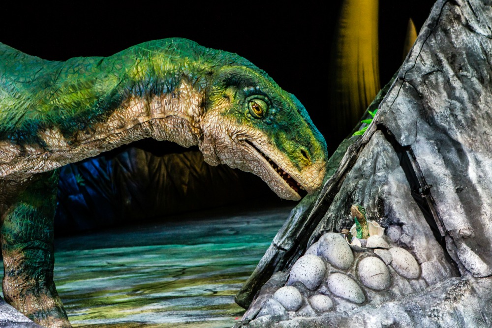 One of the dinosaur `stars’ – Plateosaurus. Image courtesy on Global Creatures. Photographer Patrick-Murphy