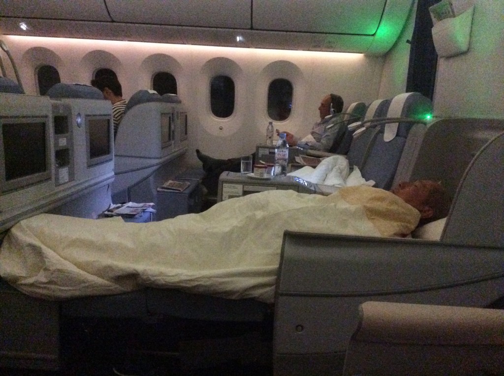China Southern's 787 business class cabin.