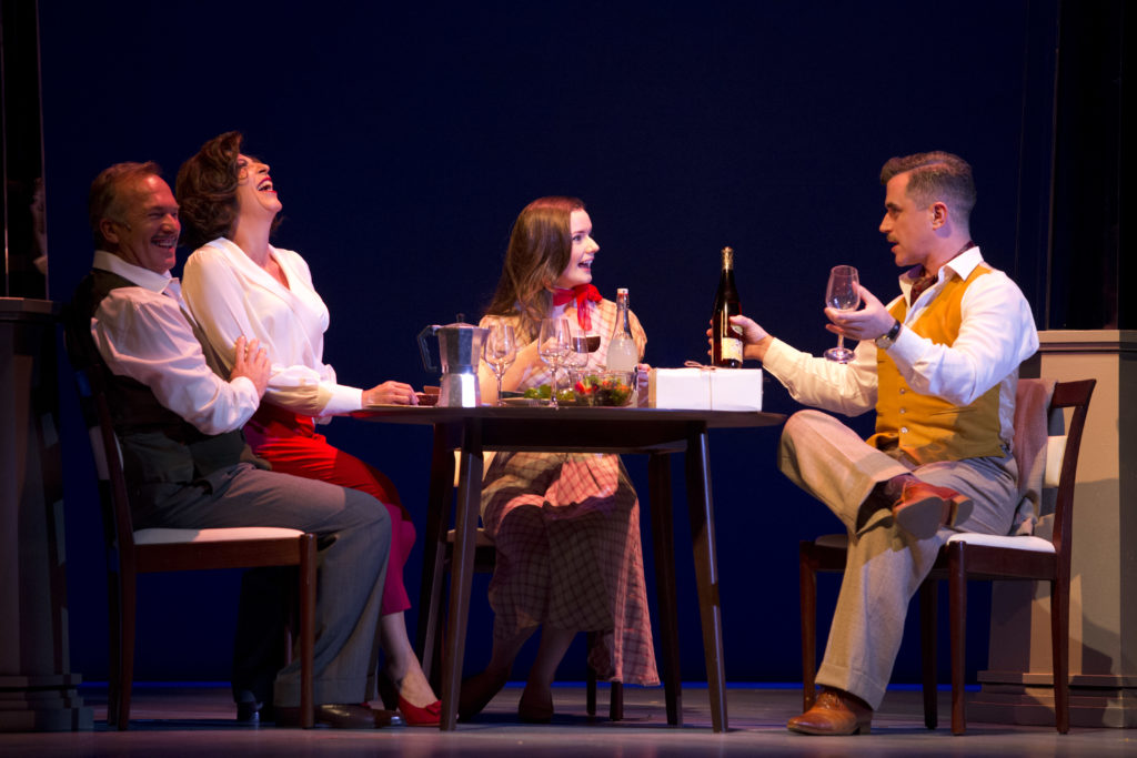 Greg Stone, Natalie Gamsu, Sarah Morrison and Bobby Fox in Ladies in Black. Picture: Lisa Tomasetti.