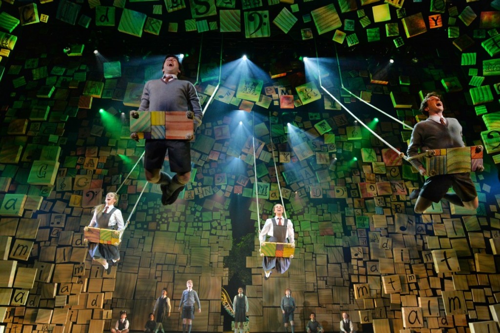 One of many the many fun and colorful scenes in Matilda the Musical. Photo by James Morgan.