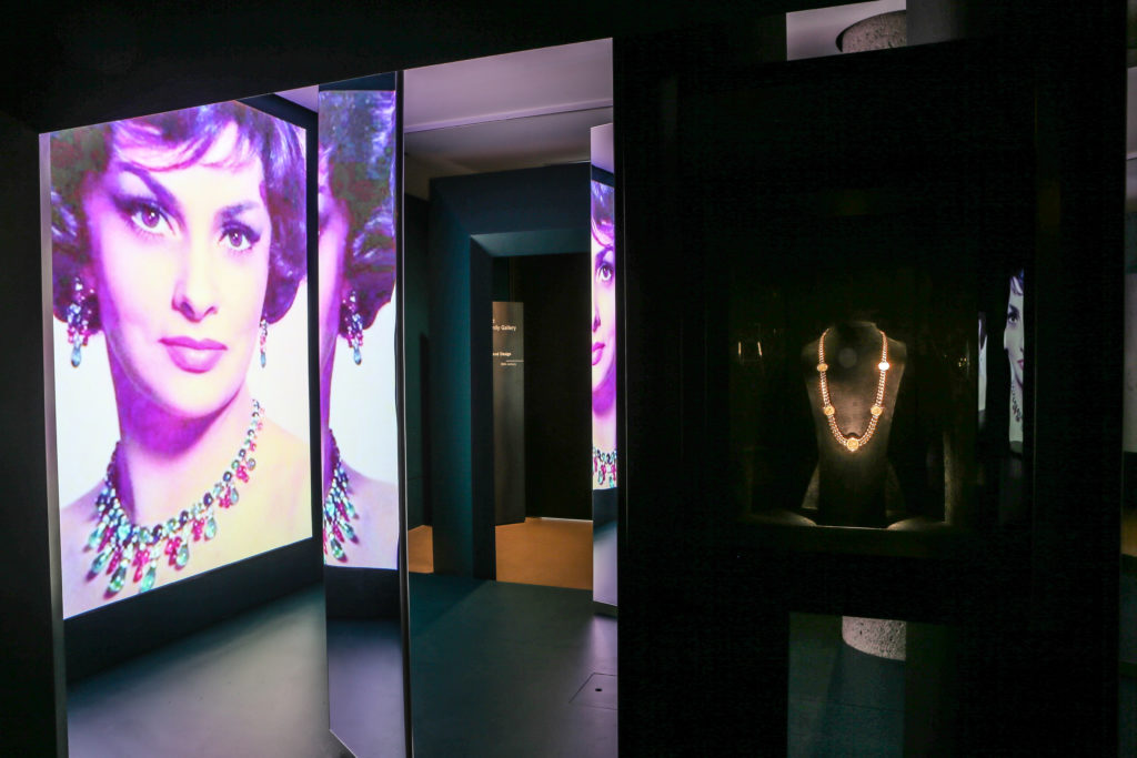 Installation view of Italian Jewels: Bulgari Style at NGV International: Photo: Wayne Taylor