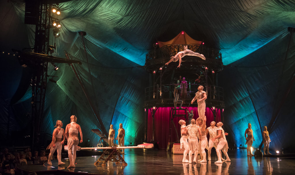 The Teeterboard act. Cirque du Soleil_KOOZA_Photos James Morgan_ Costumes Marie-Chantale Vaillancourt 2016 