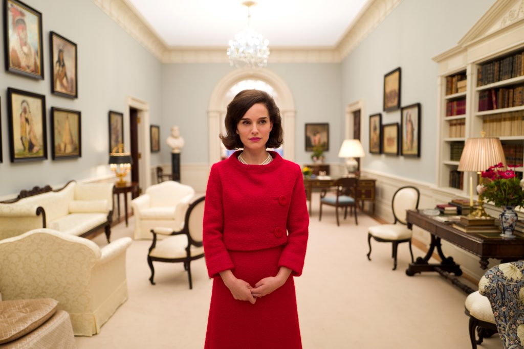 Natalie Portman as Jackie Kennedy.