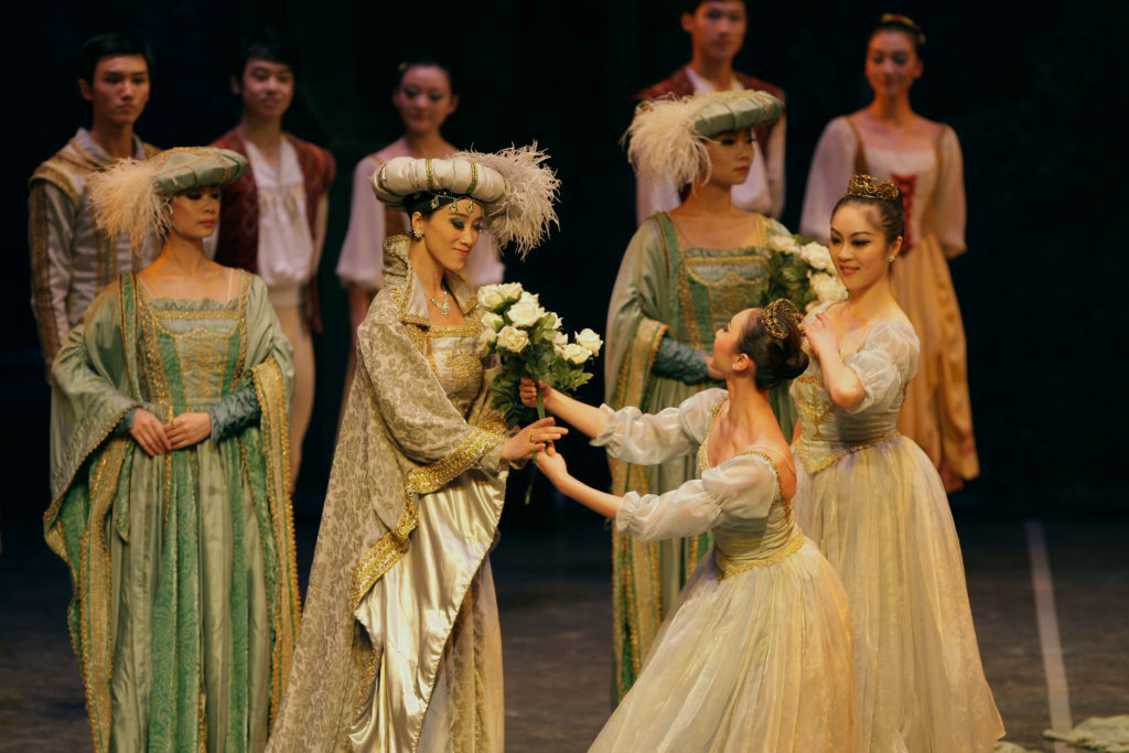 Some of the magnificent costumes in Swan Lake.