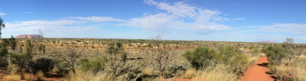 This view of Uluru and Kata Tjuta was only a short walk from my apartment.