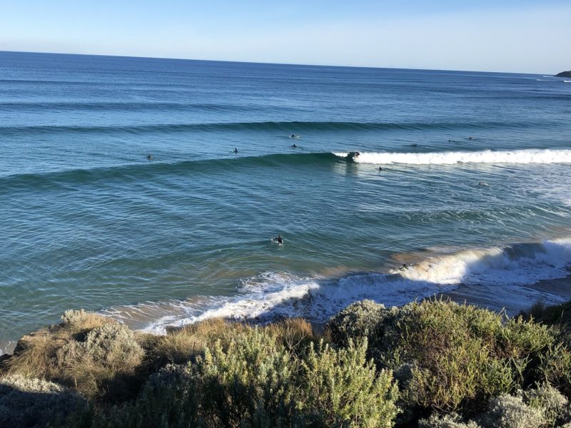 Surfing at Bells Beach.*