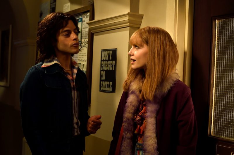 Rami Malek (Freddie Mercury) and Lucy Boynton (Mary Austin).