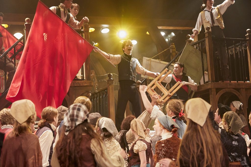 The Young Australian Broadway Chorus Ensemble in action in Misérables.