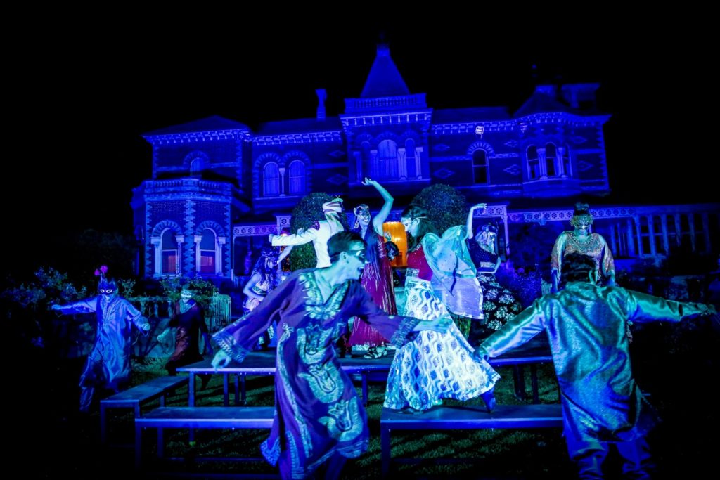 The cast of Australian Shakespeare’s Company presenting Romeo and Juliet at Rippon Lea House and Gardens